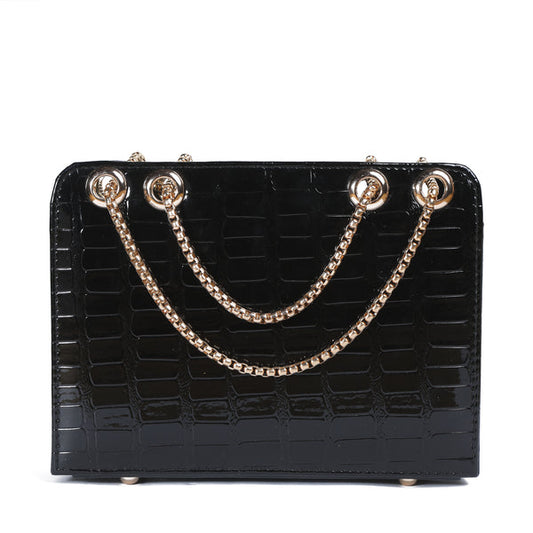 Black Double Chain Boxy Bag